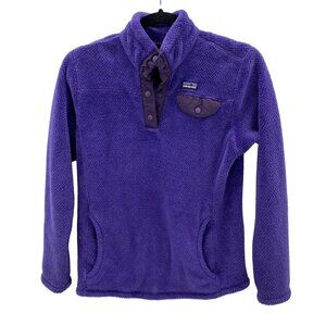 Patagonia Purple Polartec Pullover Fleece Jacket Girls Size XL